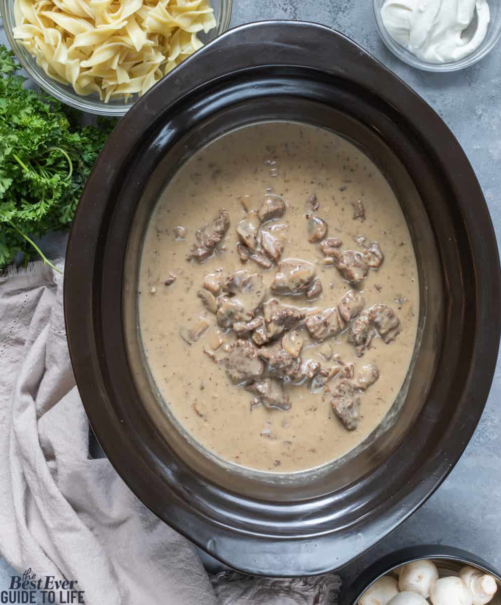 Beef Stroganoff in Slow Cooker Beef Stroganoff in Slow Cooker