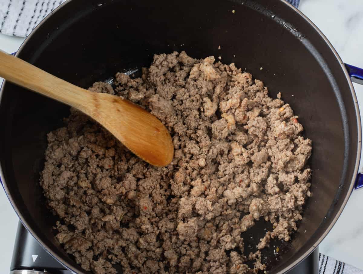 Spaghetti with meat sauce browned meat Spaghetti with meat sauce browned meat