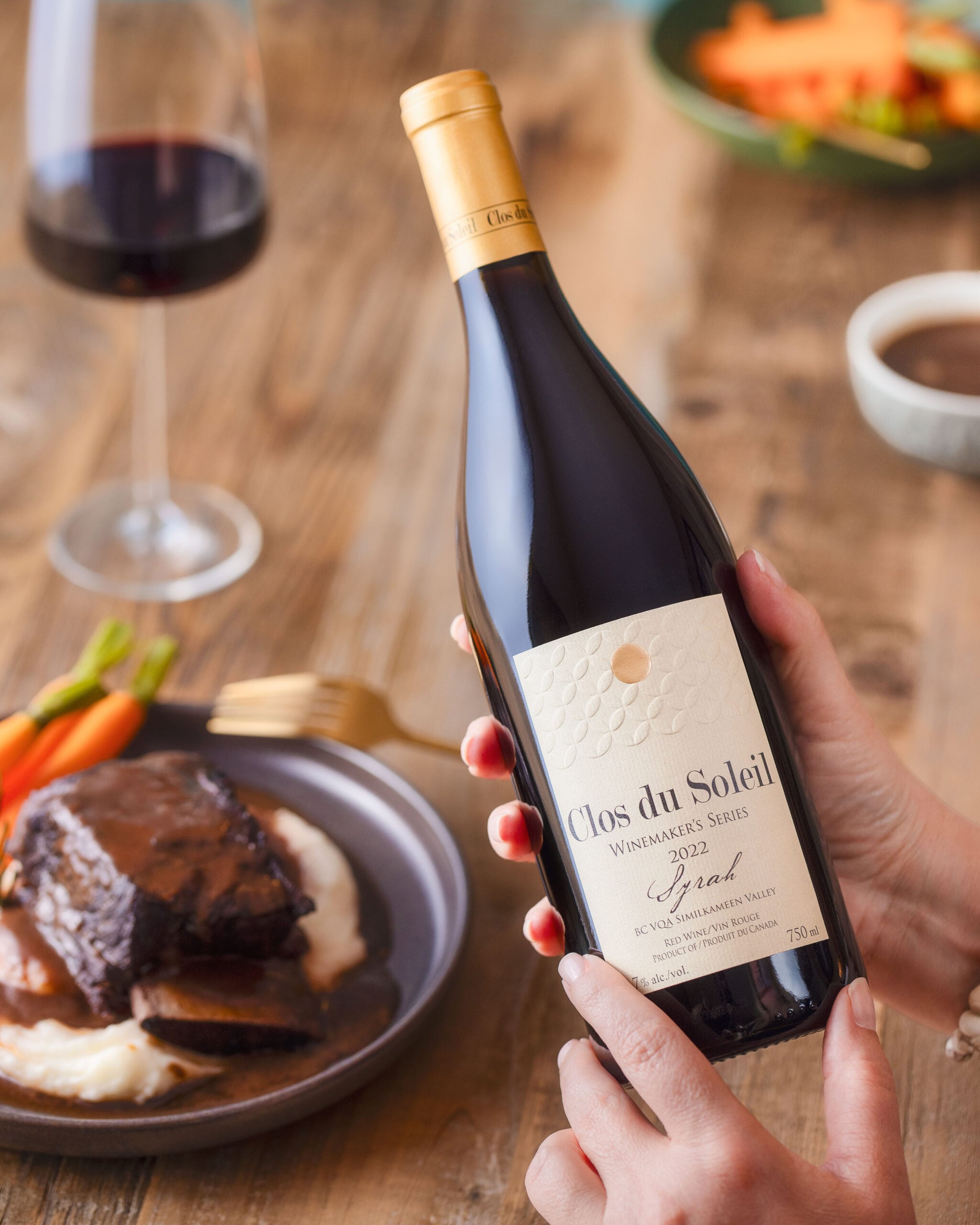 Red Wine Braised Short Ribs with Clos du Soleil Syrah Red Wine Braised Short Ribs with Clos du Soleil Syrah