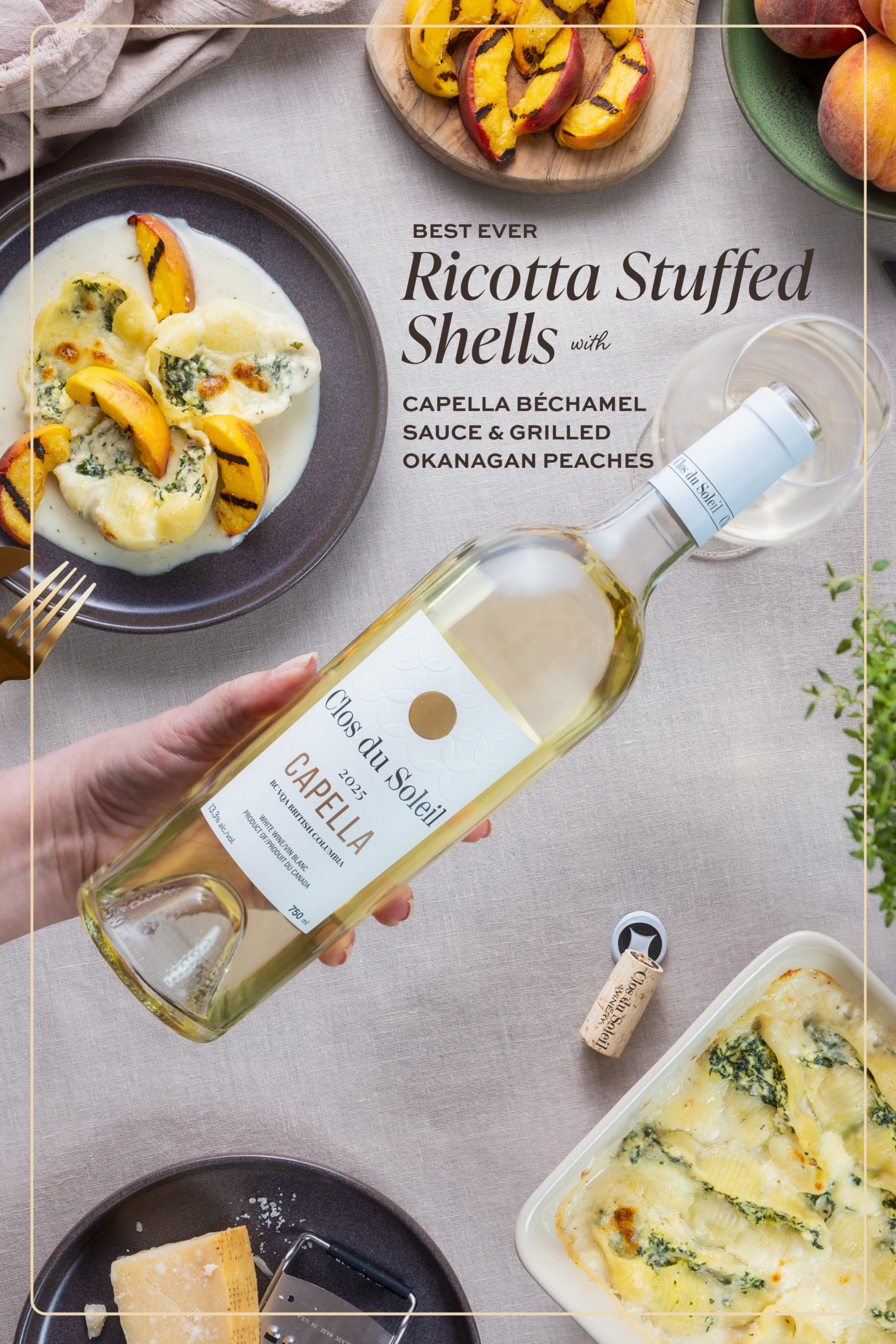 Ricotta Stuffed Shells White Wine Béchamel Sauce Ricotta Stuffed Shells White Wine Béchamel Sauce