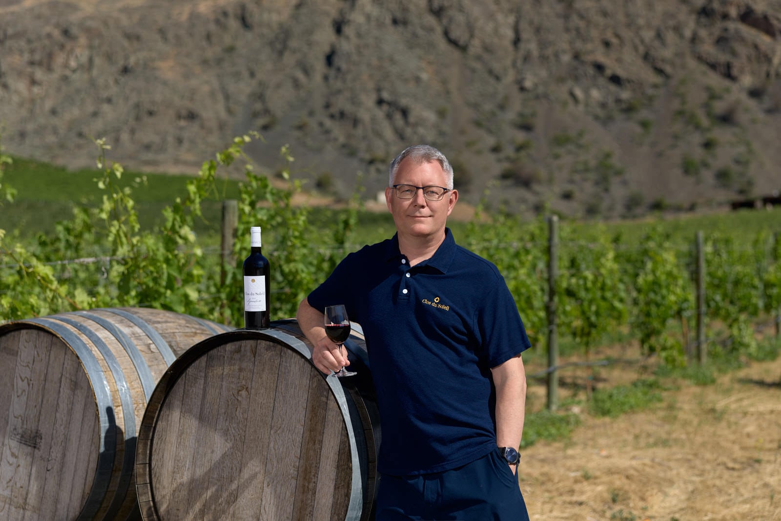 Winemaker at Clos du Soleil Winery in Similkameen Valley Winemaker at Clos du Soleil Winery in Similkameen Valley